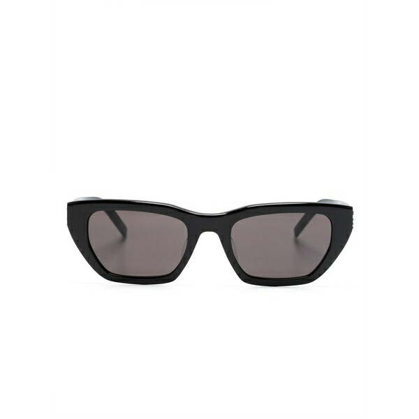 サンローラン アイウェア レディース 黒眼鏡＆アイウェア 付属物 Logo-plaque cat-eye frame sunglasses Black