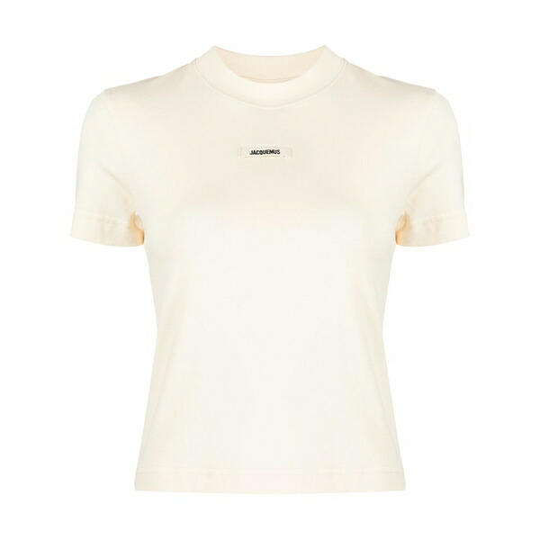 ジャクエムス レディース Tシャツ トップス Le t-shirt gros grain top Yellow|asty