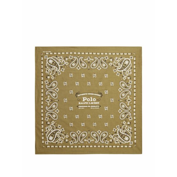 ラルフローレン メンズ 消音装置・袈裟・えり巻き 佩び物 Paisley-motif cotton bandanna Brown