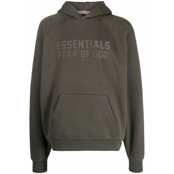 エフオージーエッセンシャルズ メンズ パーカー・スウェットシャツ アウター Essentials logo-print hoodie Green