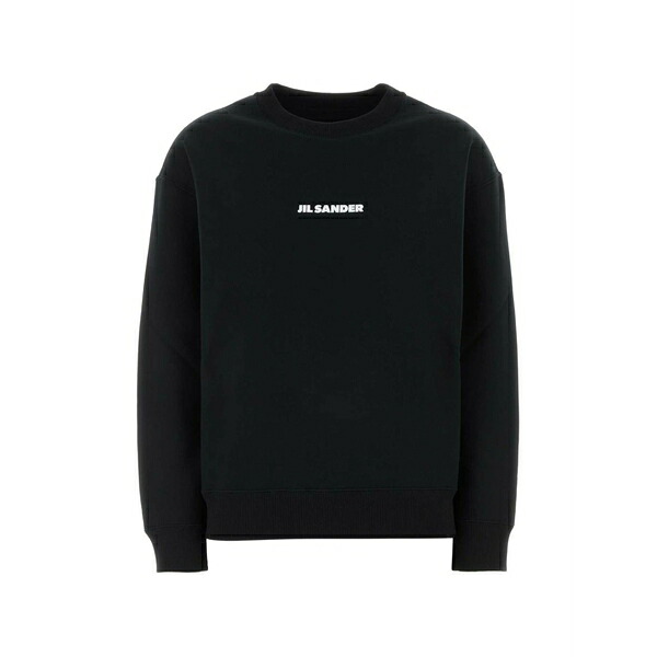 ジル・サンダー レディース 編み物\u0026スウェーター アウター Cotton sweatshirt Black