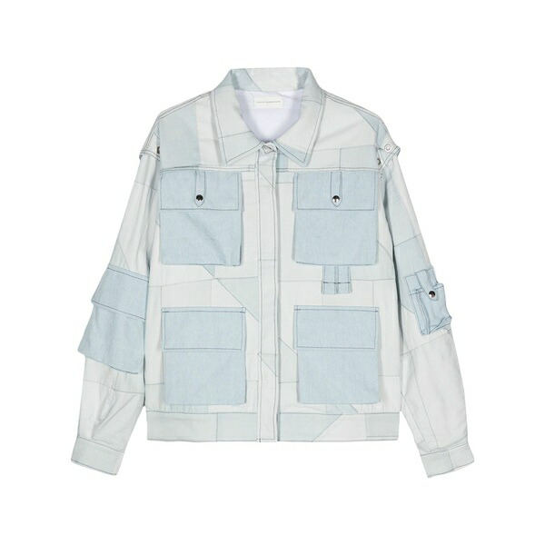 フェイスコネクション メンズ ジャケット&ブルゾン アウター Panelled denim jacket Blue|asty