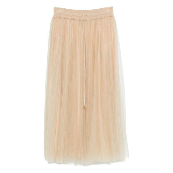 ファビアナ フィリッピ レディース スコート ボトムス Pleated drawstring skirt Neutrals