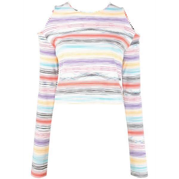 ミッソーニ レディース プルオーバー トップス Stripe-print knitted top Yellow