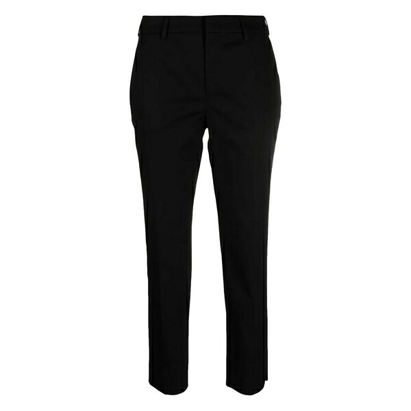 PTトリノ レディース カジュアルパンツ ボトムス Pressed crease stretch-cotton trousers Black