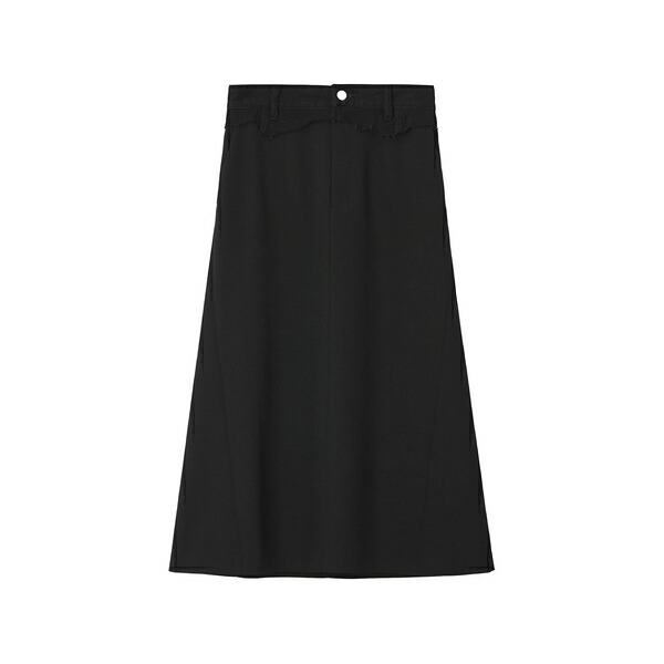 マルタンマルジェラ レディース スコート ボトムス Frayed a-line MIDI skirt Black