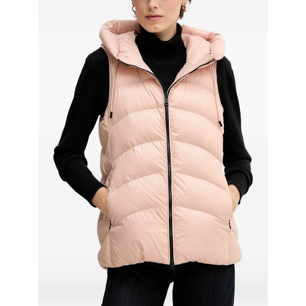 ジェオックス レディース ジャケット＆ブルゾン アウター Hooded quilted gilet Pink｜asty