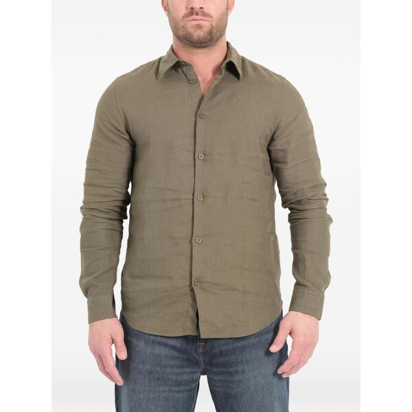エヌエヌ77 メンズ シャツ トップス Long-sleeve shirt Green|asty