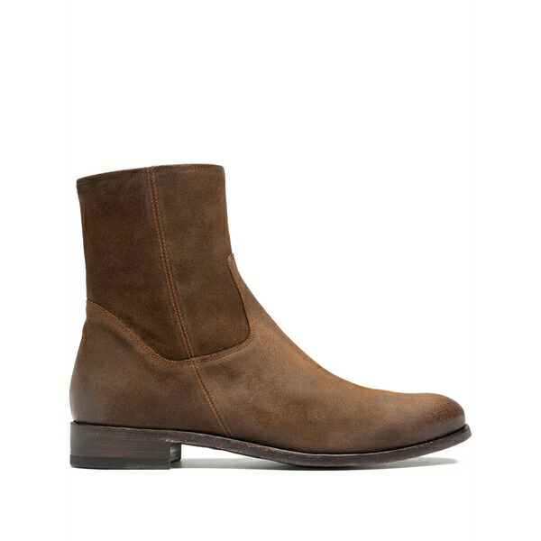 オフィチーネ 創作的 メンズ ブーツ シューズ Paul zip leather boots Brown