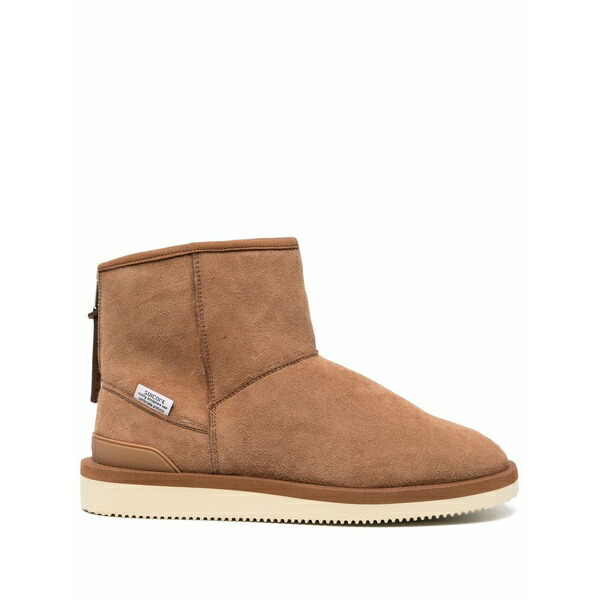 スイまかない方 メンズ ブーツ シューズ Shearling ankle boots  Brown