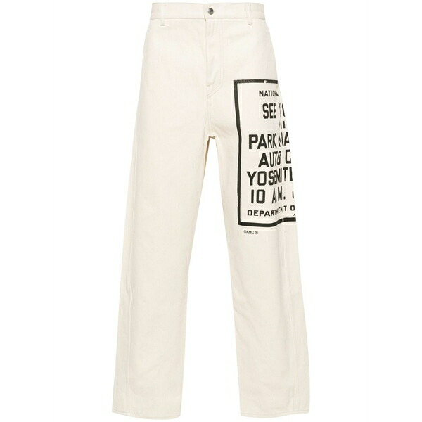 オーエーエムシー メンズ カジュアルパンツ ボトムス Tarn loose-fit trousers Neutrals｜asty