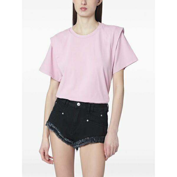 イザ呼びりん マラン レディース ティーシャツ トップス Zelitos shoulder-detail t-shirt Pink レディースファッション-Tシャツ・カットソー