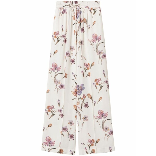 ツインセット レディース カジュアルパンツ ボトムス Cr??pe de chine trousers White