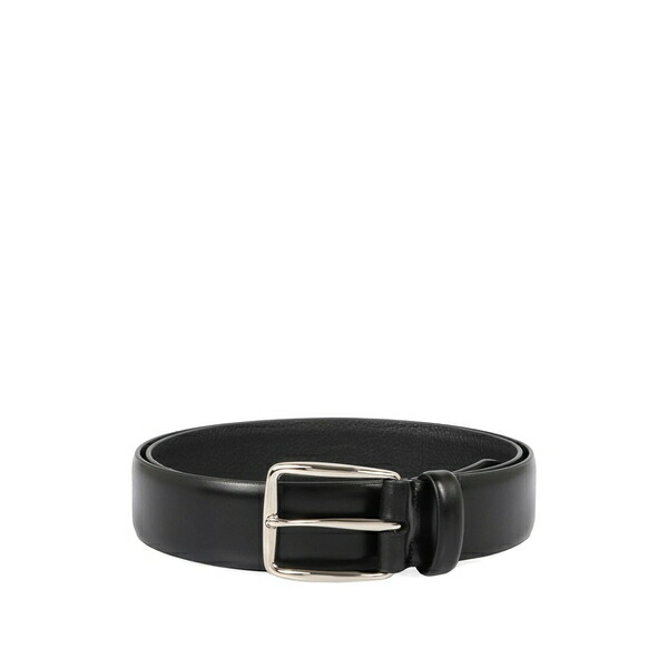 投げることお召しもの メンズ 胴締め 佩び物 Leather-buckle belt Black