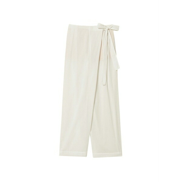 ツイン仕掛ける レディース 心地好いズボン下 ボトムス Muslin palazzo trousers White