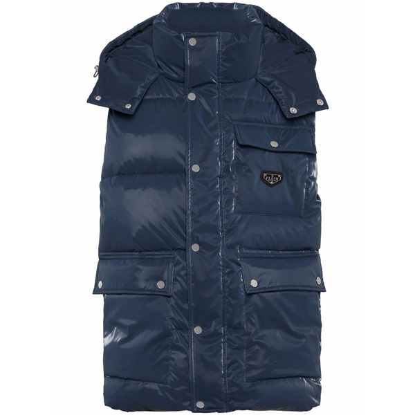 フィリッププレイン メンズ ジャケット＆ブルゾン アウター Down gilet Blue｜asty
