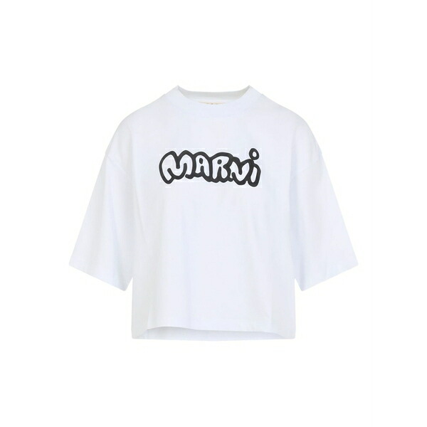 マルニ レディース プルオーバー トップス Logo t-shirt White