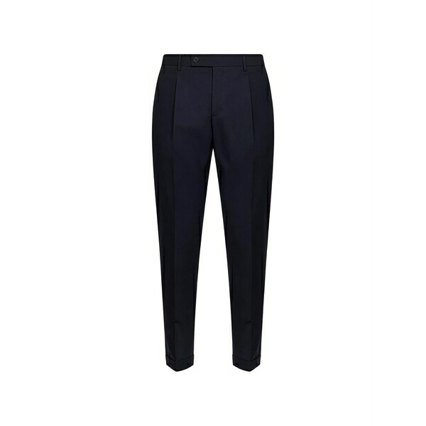 ディーフォーポイントゼロ メンズ 心地好いズボン下 ボトムス Pleat trousers Blue