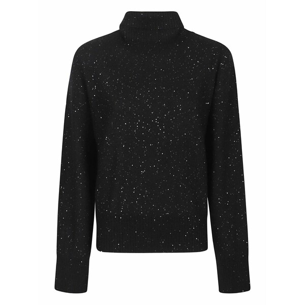 ファビアナ フィリッピ レディース 編み物\u0026プルオーバー アウター Sequin-embellished turtleneck sweater  Black