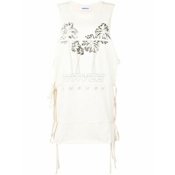 アンブッシュ レディース ティーシャツ トップス Sleeveless tie t-shirt Neutrals トップス-Tシャツ・カットソー-レディースファッション
