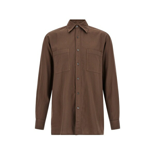 地下室 部屋の入り口 メンズ プルオーバー トップス Paul cotton shirt Brown カジュアルシャツ-メンズファッション-トップス