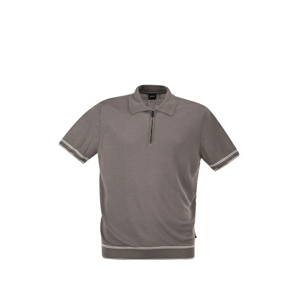 元締め メンズ スポーツシャツ トップス Short sleeve polo shirt Grey
