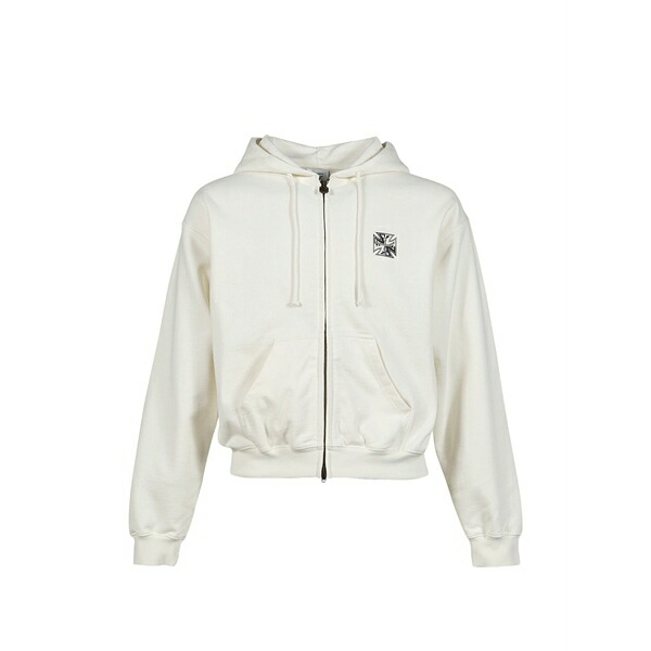 ヴェトモン レディース パーカー・スウェットシャツ アウター Biker cross hoodie Neutrals