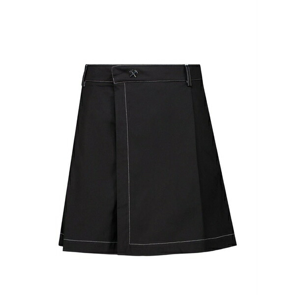 ゲーエムベーハー メンズ カジュアルパンツ ボトムス Qalbi stitch pocket shorts Black|asty