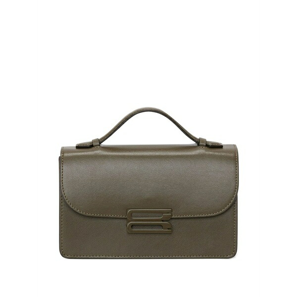 ヴィクトリア ベッカム レディース ハンドバック 御徒面子 Mini dorian top-handle clasp satchel bag Green
