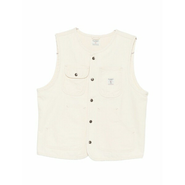 ロイロジャース メンズ ジャケット＆ブルゾン アウター Multi-pocket sleeveless gilet White