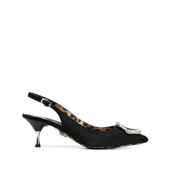 フィリップ飾り気の無い レディース パンプス シューズ Crystal hexagon pointed pumps  Black