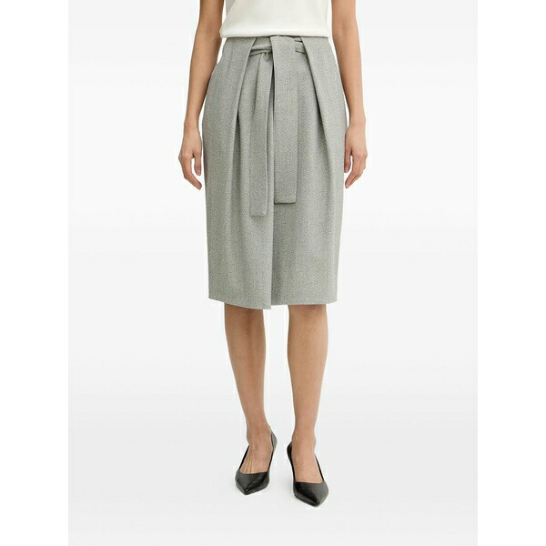 ボス レディース スカート ボトムス Vakava pleated midi skirt Grey|asty