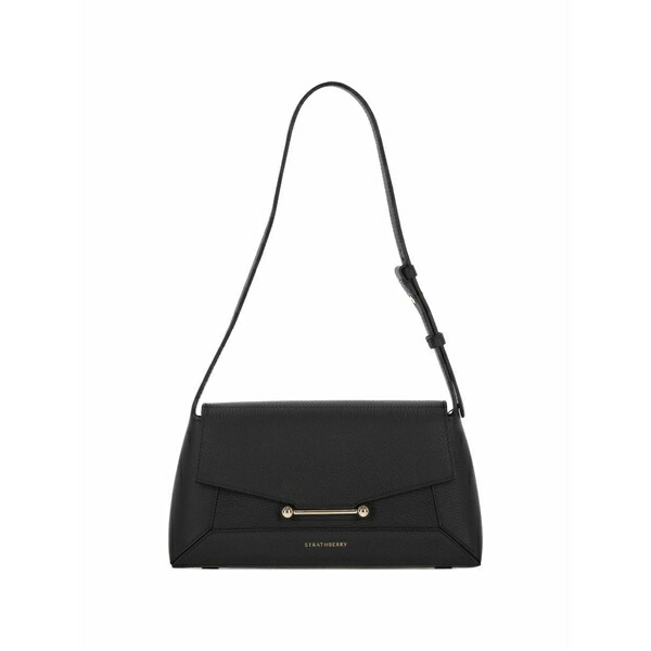 ストラスベリー レディース ショルダーバッグ 御徒面子 Mosaic leather shoulder bag Black