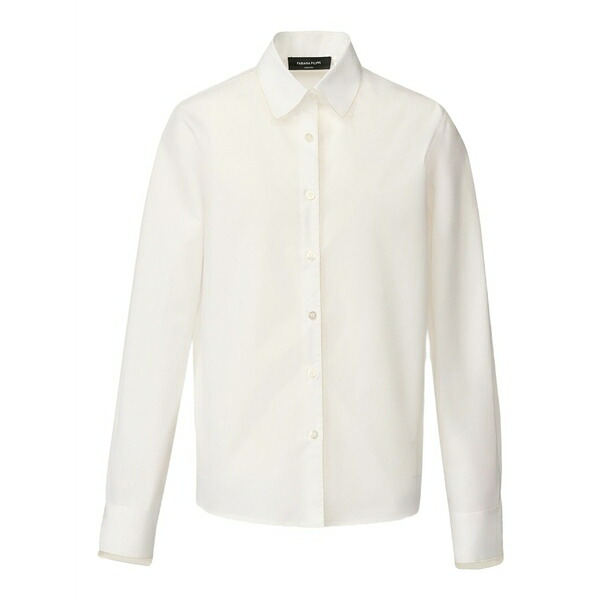 ファビアナ フィリッピ レディース シャツ トップス Buttoned collar shirt White|asty