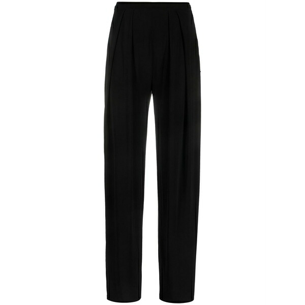 ノーマカマリ レディース カジュアルパンツ ボトムス High-waisted tapered-leg trousers Black