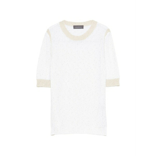ロレーナアントニアッツィ レディース 編み物\u0026スウェーター アウター Sequin-embellished crew-neck sweater White