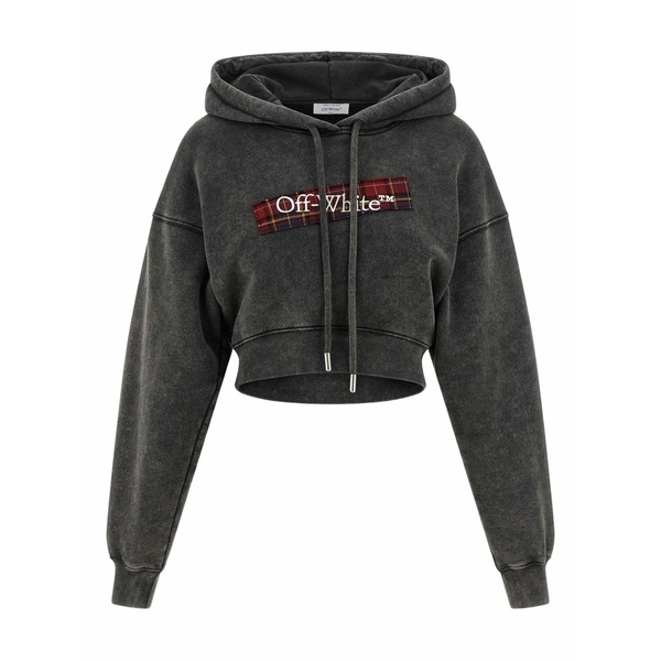 象牙色 レディース パーカー・スウェットシャツ アウター Bookish logo-patch hoodie Grey