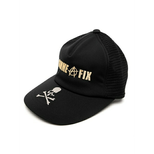御師匠さん肝ったま・ジャパン メンズ かぶり笠 佩び物 Logo-embroidered cap Black