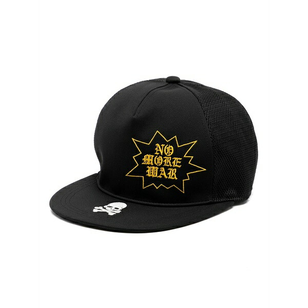 お師匠さん肝ったま・ジャパン メンズ 鳥打ち帽 付属物 Embroidered-logo cap Black