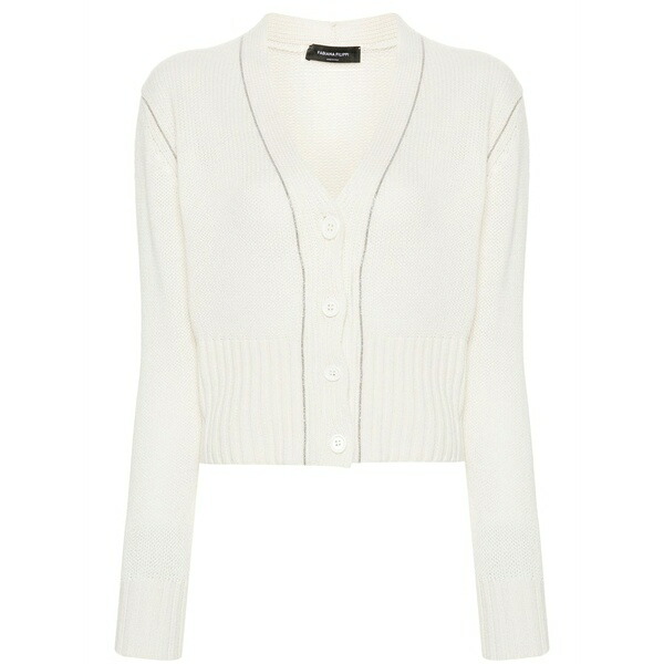 ファビアナ フィリッピ レディース ジレー アウター Bead-embellished cashmere cardigan Neutrals