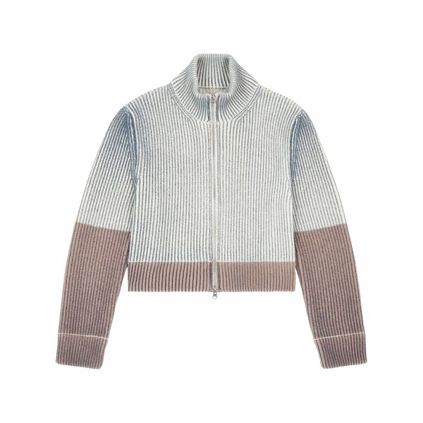 マルタンマルジェラ レディース 上衣＆上衣 アウター Ribbed zip-up cardigan Neutrals