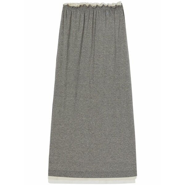 ジル・サンダー レディース スコート ボトムス Layered jersey MIDI skirt Grey