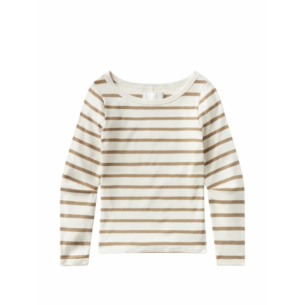 シチズンズ オブ 人間らしさ レディース プルオーバー トップス Striped boat-neck t-shirt Neutrals