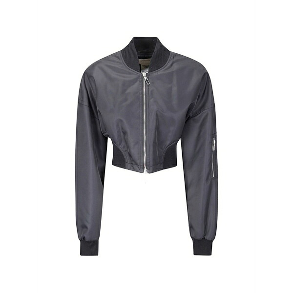 運動競技マックス レディース 上衣＆上衣 アウター Zip fastening cropped jacket Grey