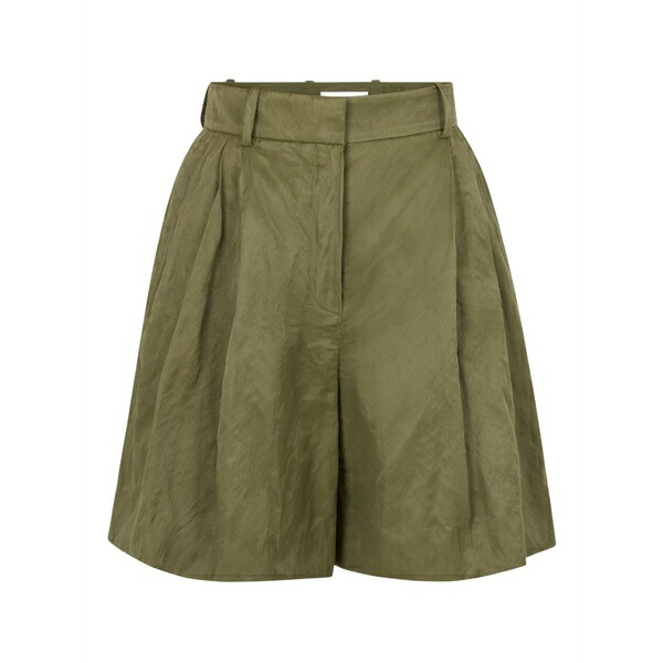 ニナリッチ レディース カジュアルパンツ ボトムス Wrinkled cotton tailored shorts Green｜asty
