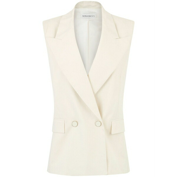 ニナリッチ レディース 上衣＆上衣 アウター Double-breasted waistcoat Neutrals