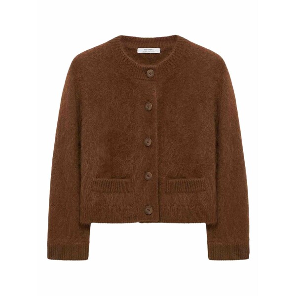 ドロシーシューマッハ レディース ジレー アウター Fluffy statements pocket button cardigan  Brown