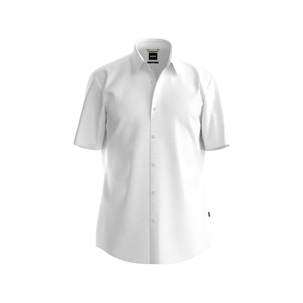 ボス メンズ シャツ トップス Short-sleeved shirt White|asty