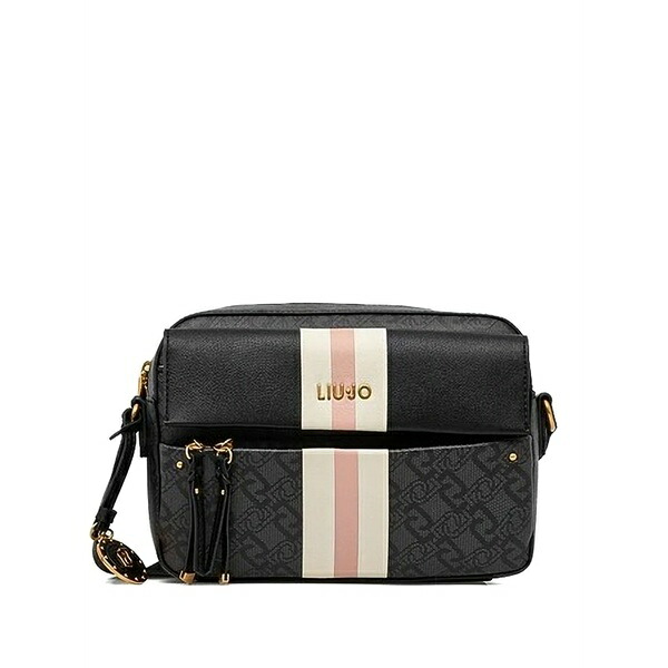 リュージョー レディース ショルダーバッグ バッグ Medium logo cross-body bag Black|asty