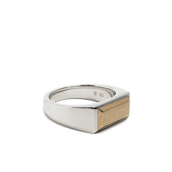 トム白木 メンズ 輪っか 付属物 Peaky rectangle band ring Silver